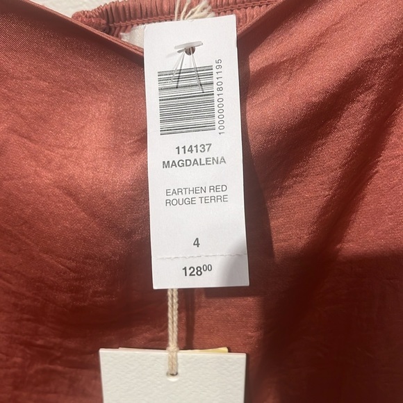 Wilfred Magdalena Satin Dress in Earthen Red - size 4 - Picture 8 of 12